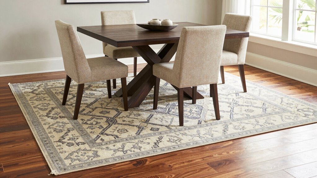 dining table rug guide