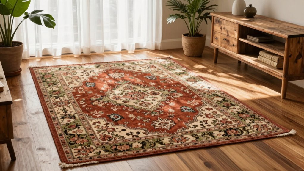 eco friendly vintage rug styling