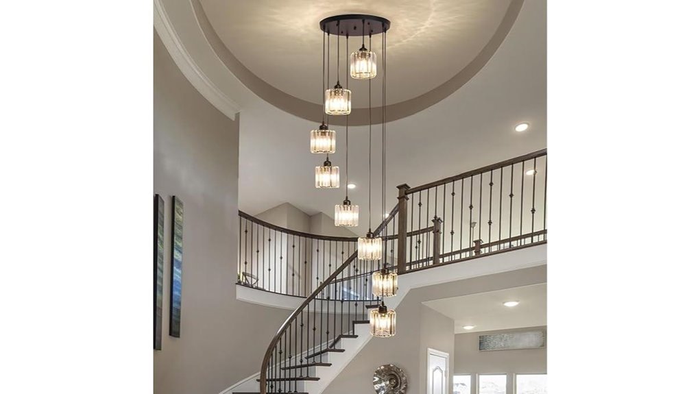 elegant crystal pendant light