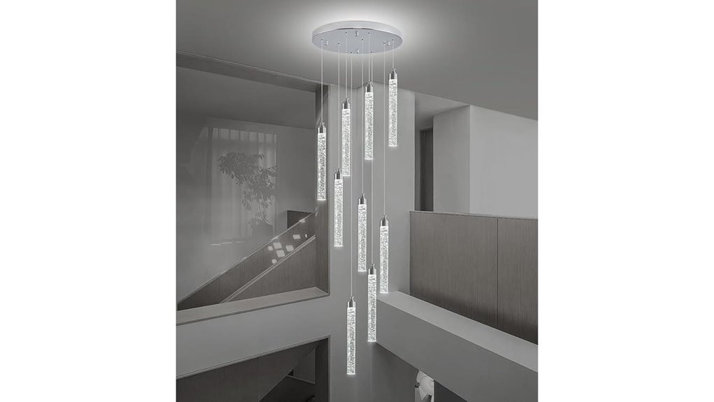 elegant crystal spiral chandelier