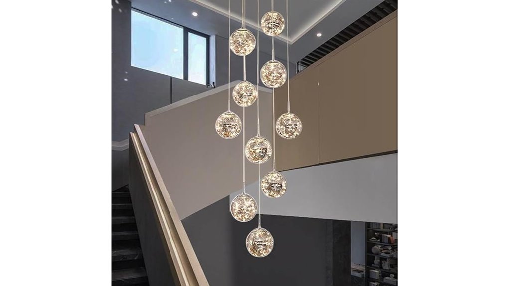 elegant crystal staircase chandelier