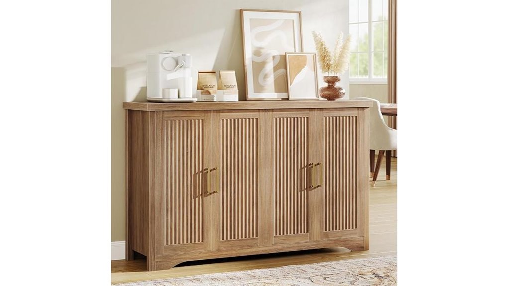 elegant fluted storage cabinet