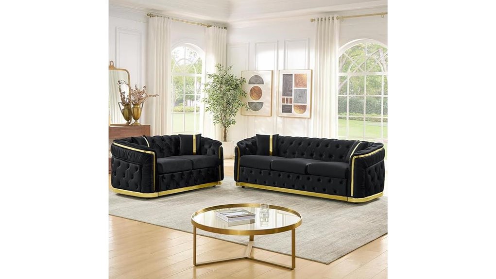 elegant gold accented velvet