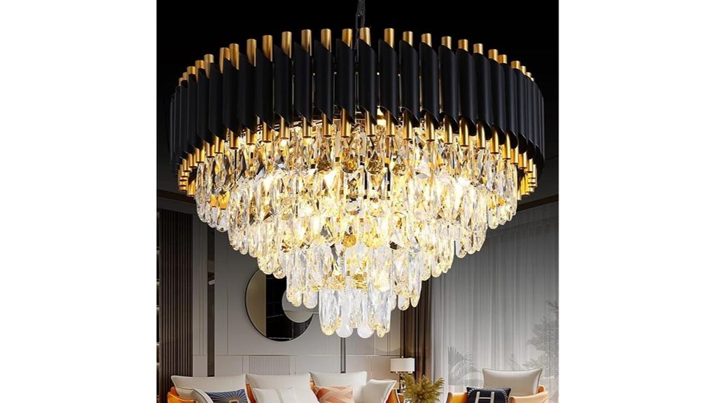 elegant gold crystal chandelier