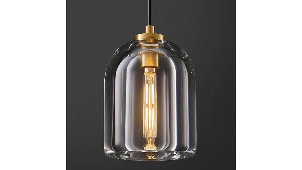 elegant gold crystal pendant