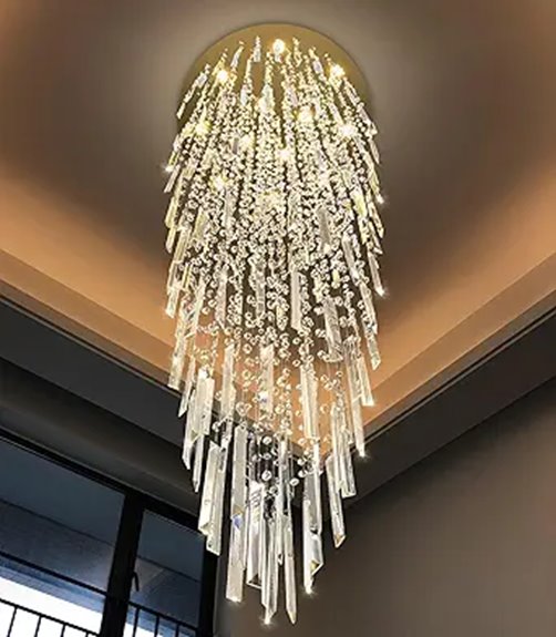 elegant high ceiling chandelier