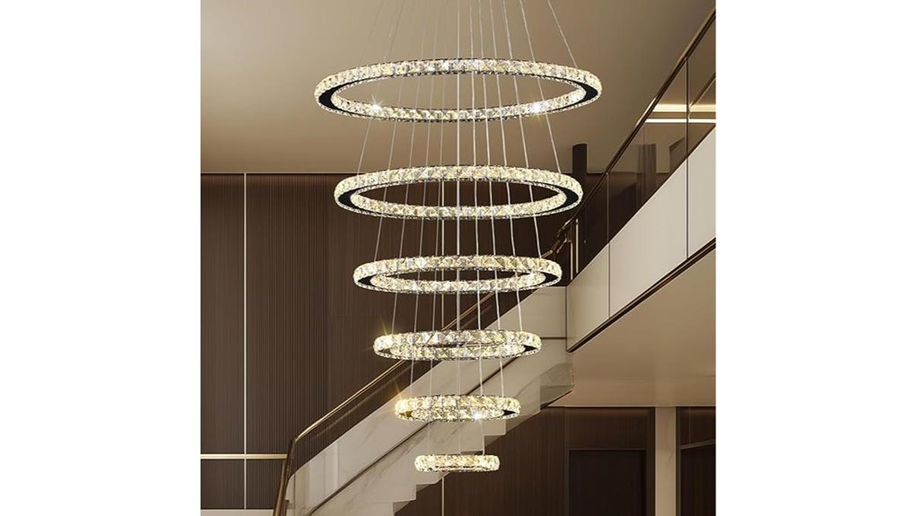 elegant high ceiling chandelier