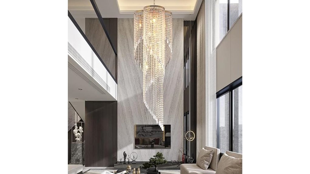 elegant high ceiling chandelier