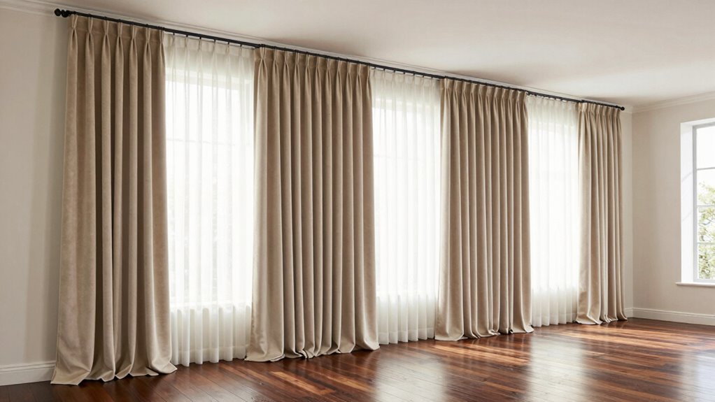 elevate ceilings with curtains