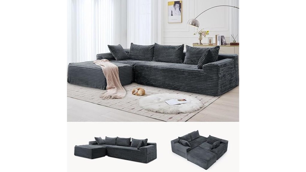 eleven foot l shaped sofa