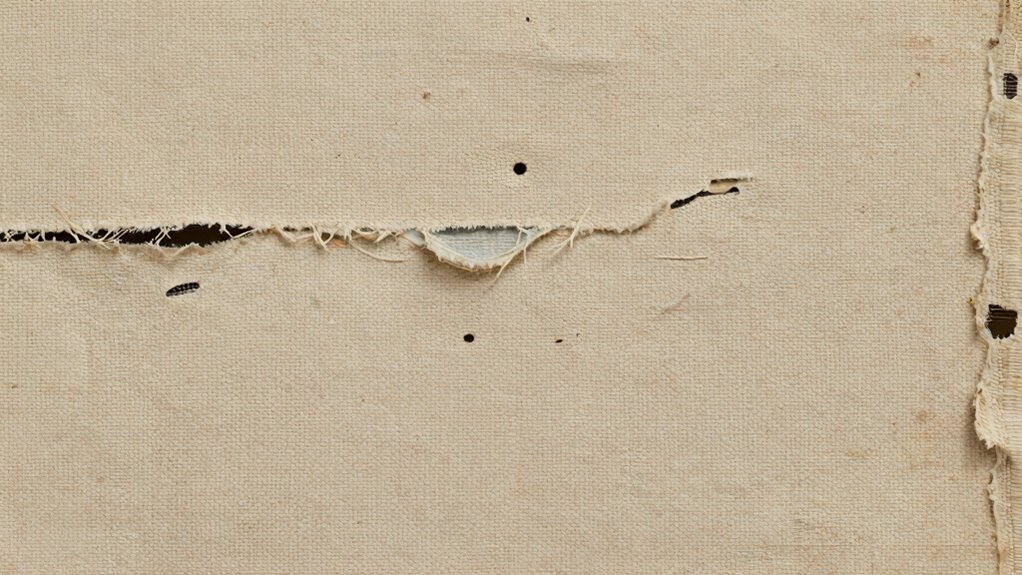 fabric fraying holes thinning