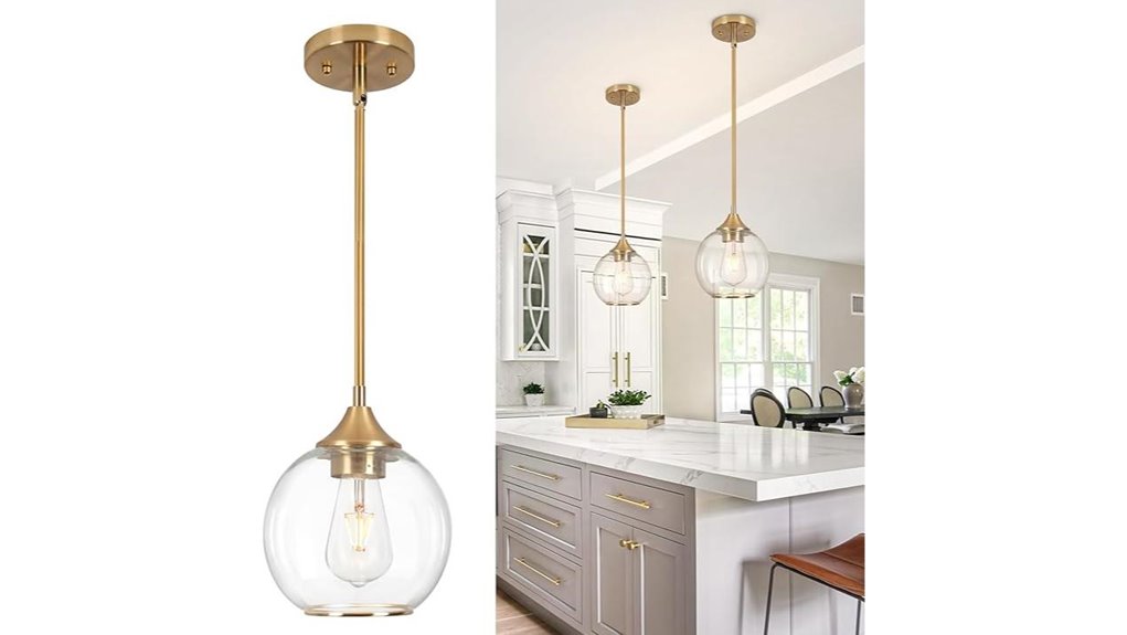 farmhouse gold pendant light