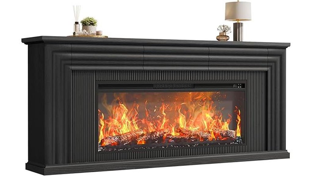 farmhouse tv stand with fireplace