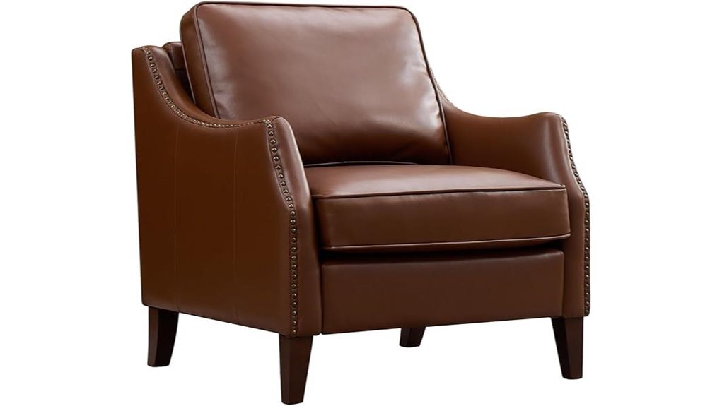 faux leather nailhead accent