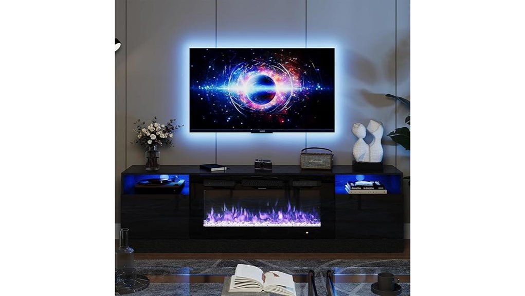 fireplace tv stand unit