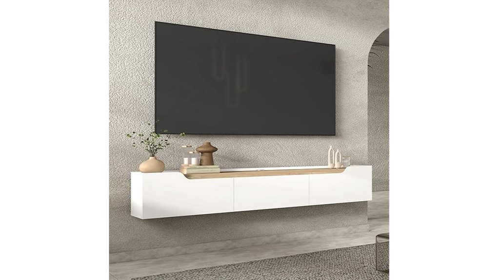 floating tv stand for 80 inch