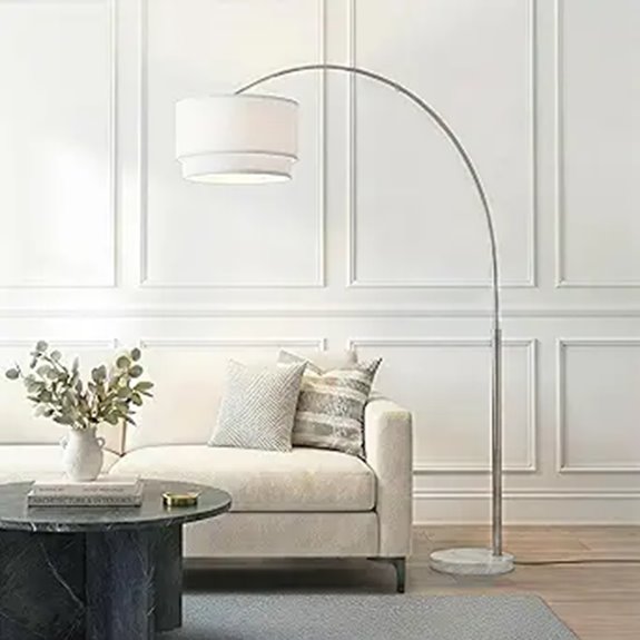floor lamp with drum shade