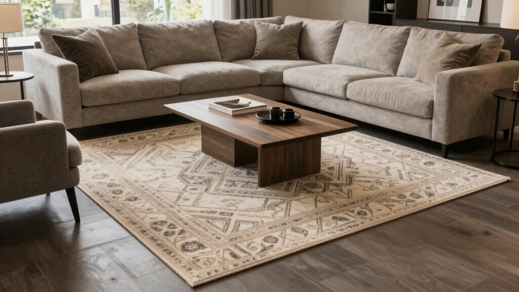 furniture placement influences rug size