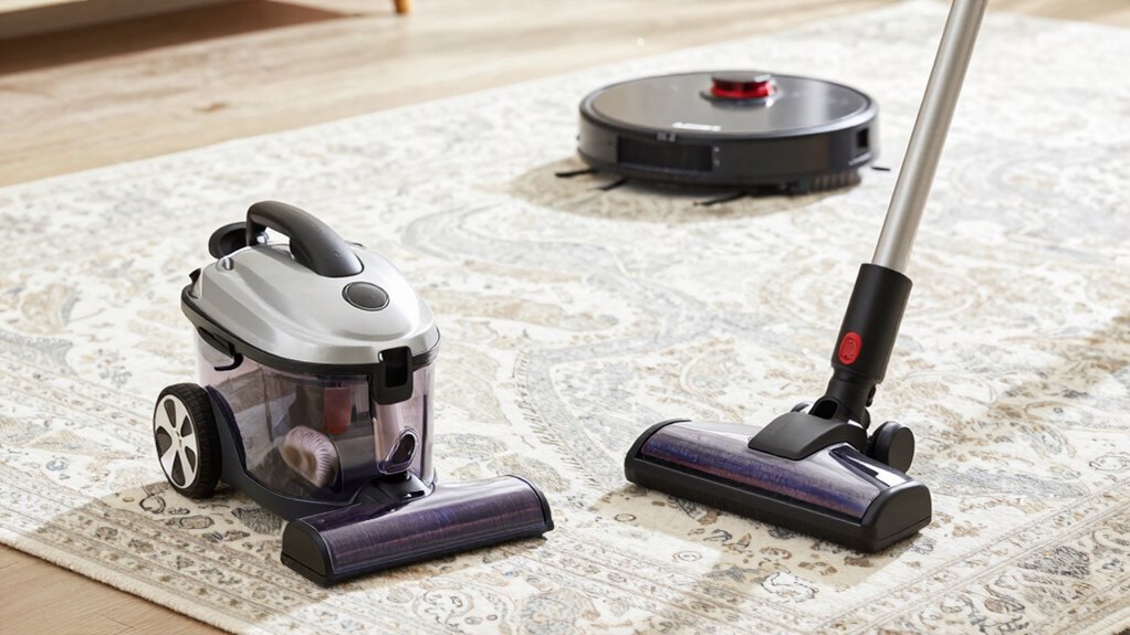 gentle suction and brushes