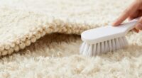gently clean wool pile