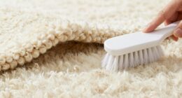 gently clean wool pile