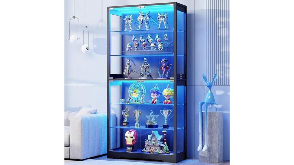 glass display with lighting