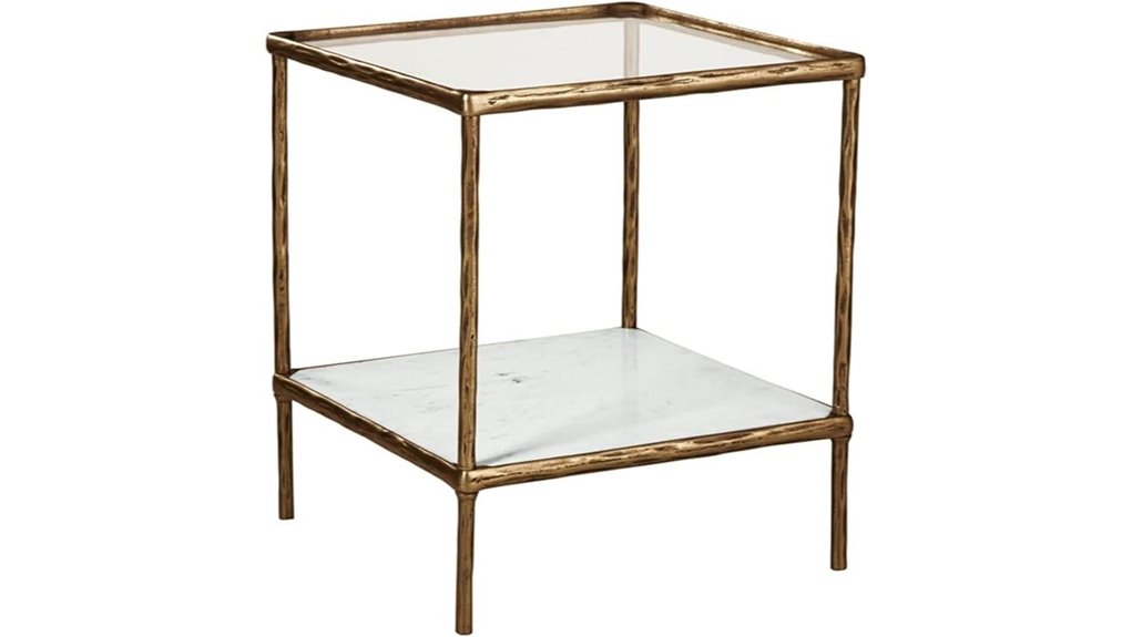 glass marble brass accents