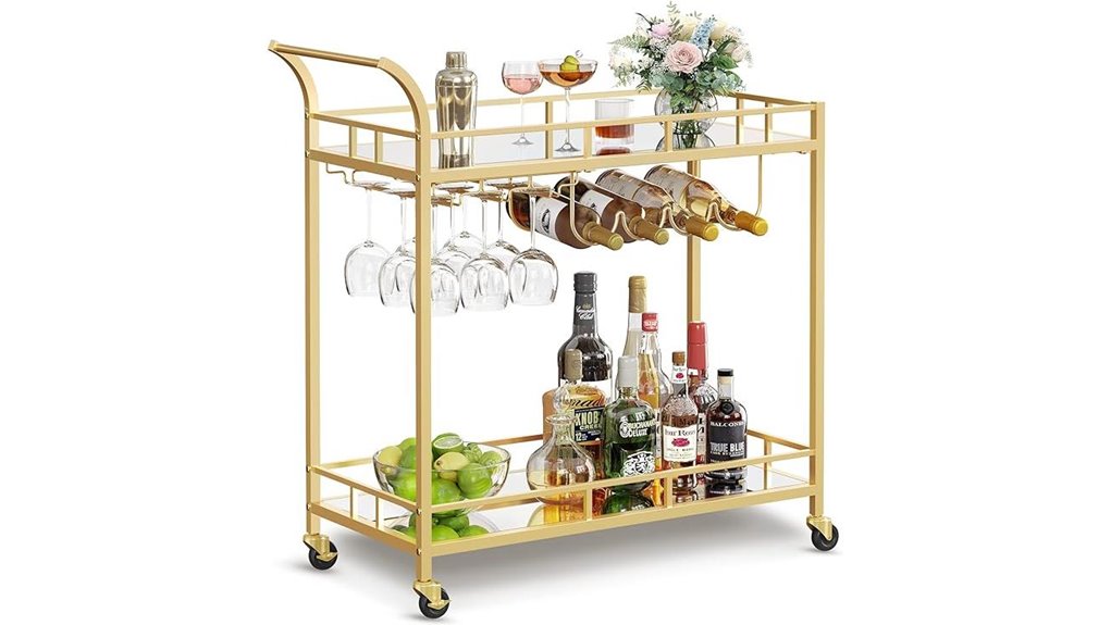gold bar cart design