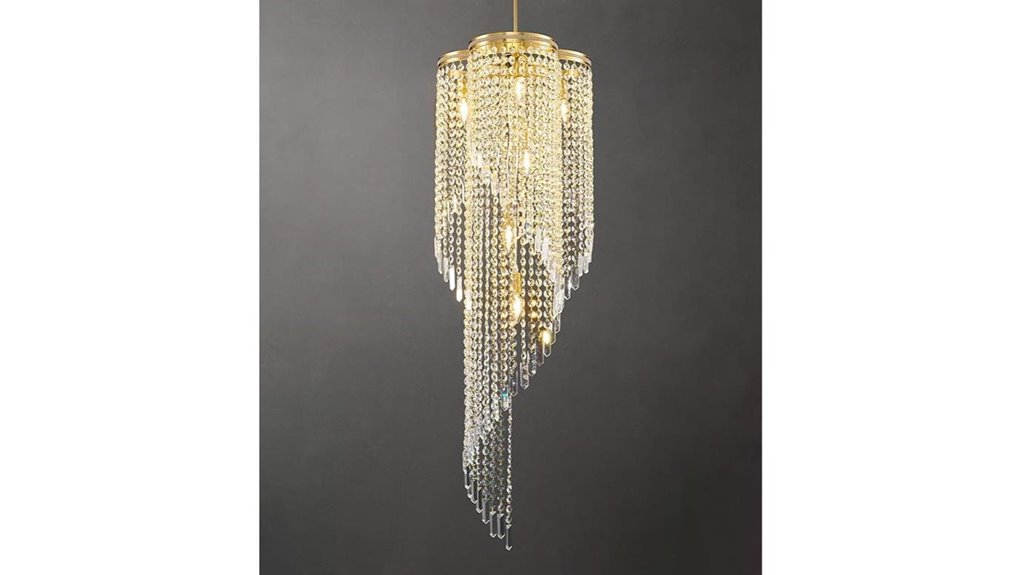 gold beaded crystal chandelier
