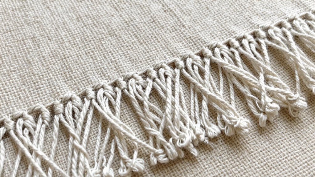 identify handwoven fringe characteristics