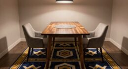 increase dining rug size