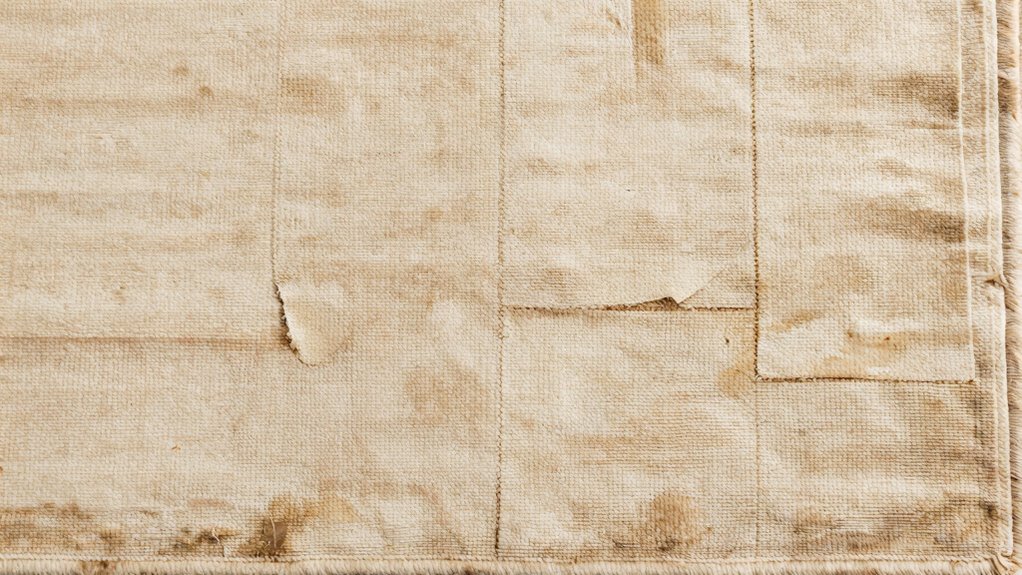 inspect rug back carefully