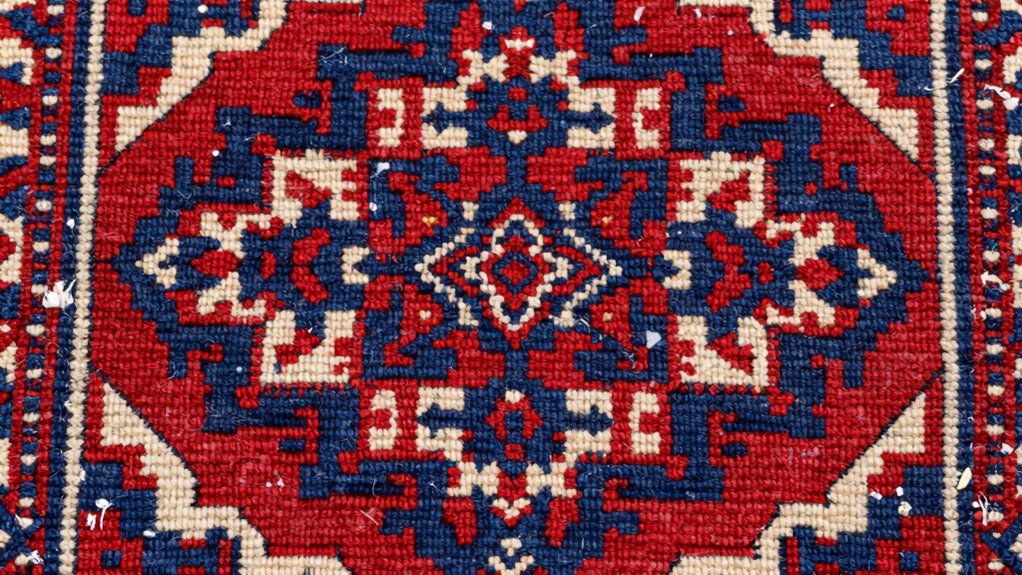 inspect rug s back carefully