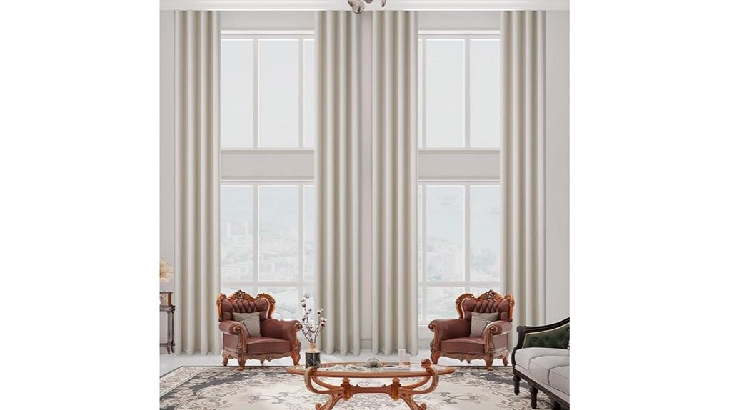 ivory tall linen curtain