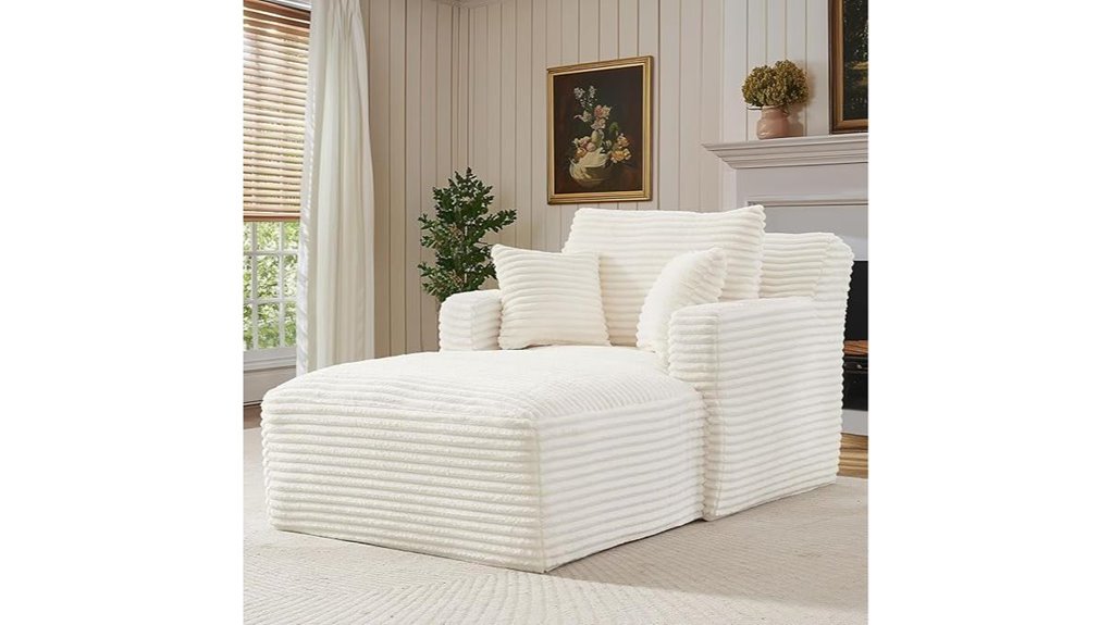large corduroy lounge chair
