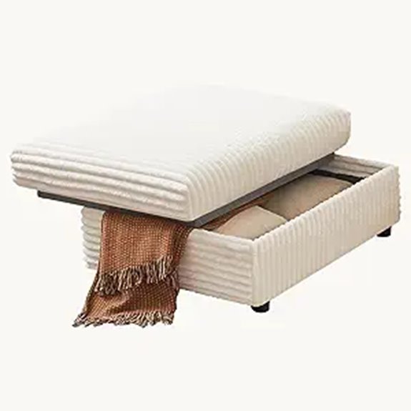 large corduroy ottoman