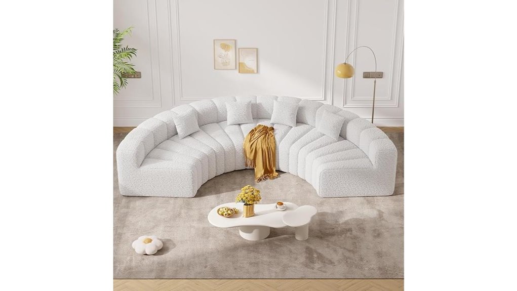 large curved cloud sofa