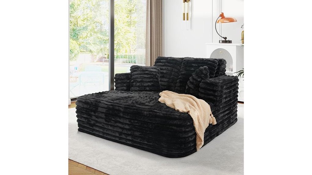 large faux fur chaise