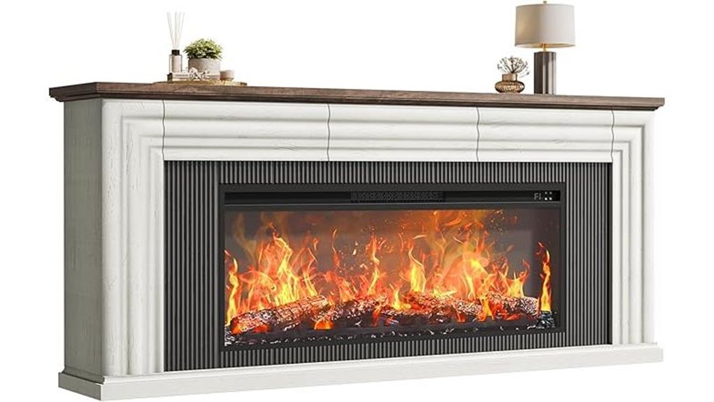 large fireplace tv stand