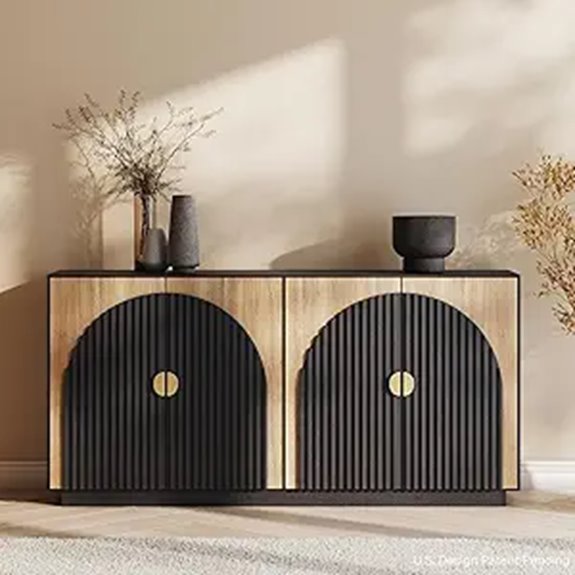 large fluted storage cabinet