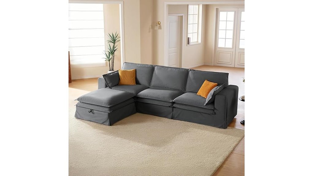 large modular sofa with storage