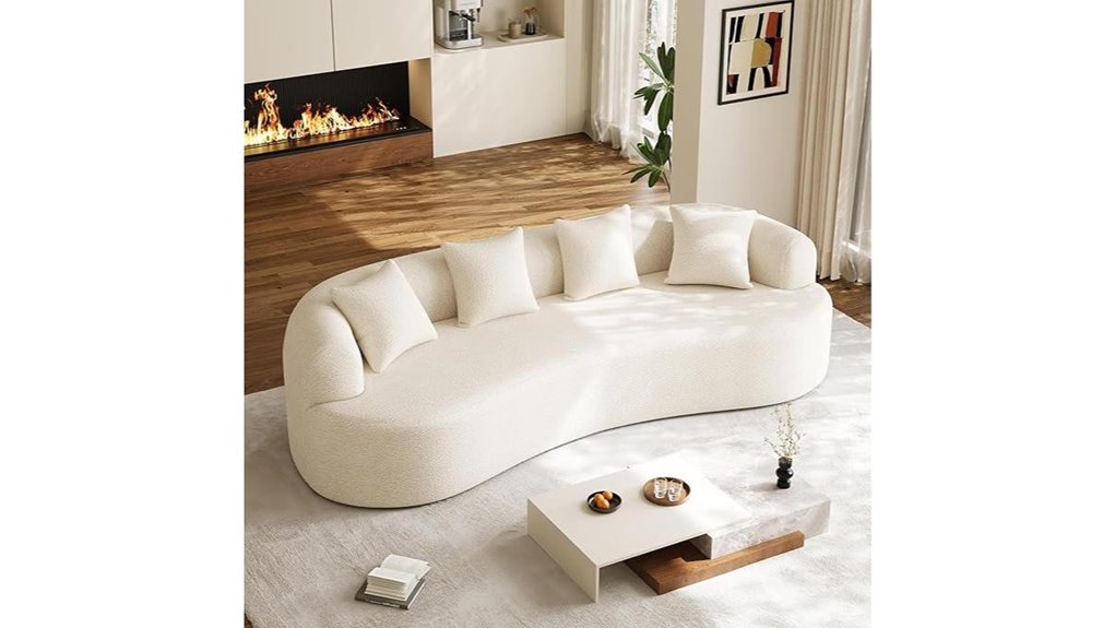 large plush chenille sofa