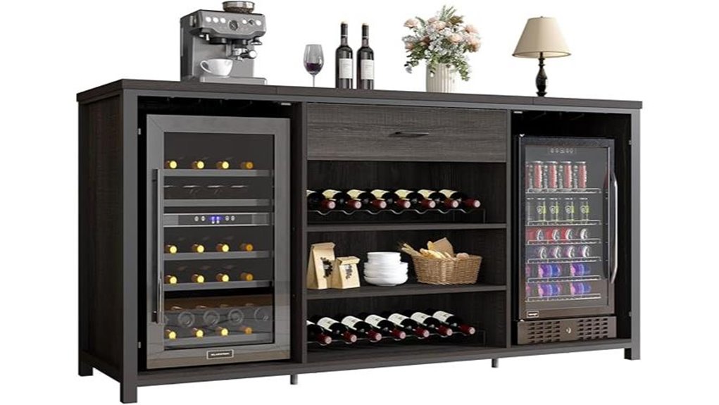 large rustic bar cabinet