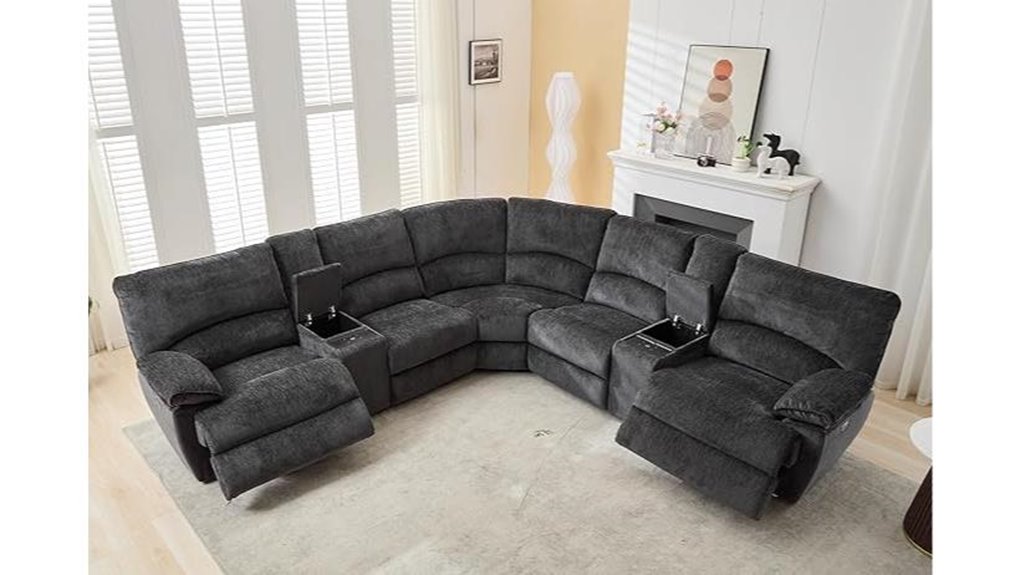 large sectional with wireless charging