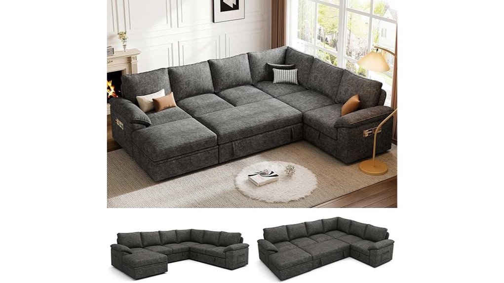 large u shaped sofa