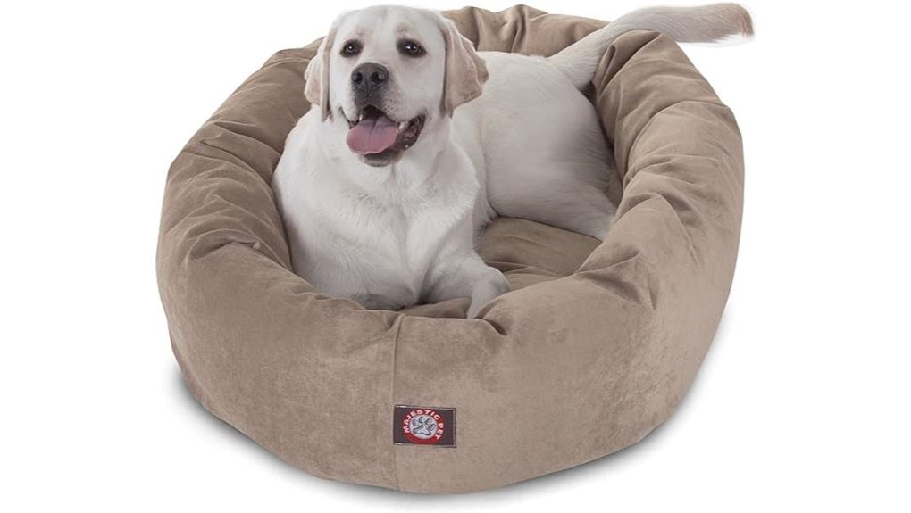 large velvet dog bed