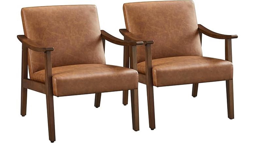 leather armchair set