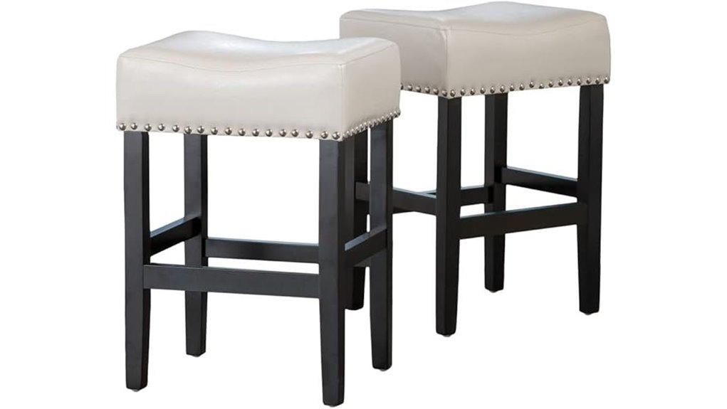leather backless counter stools