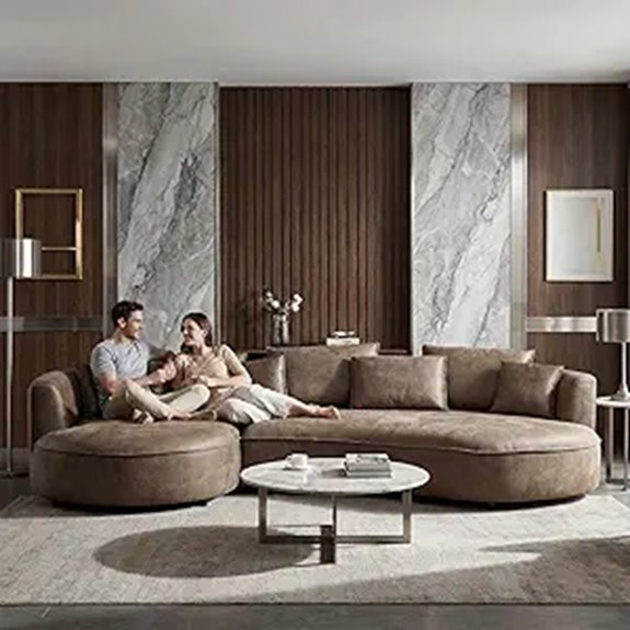 leather l shaped sectional