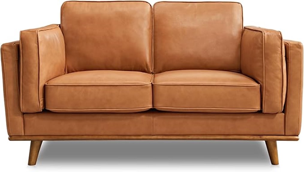 leather loveseat sofa